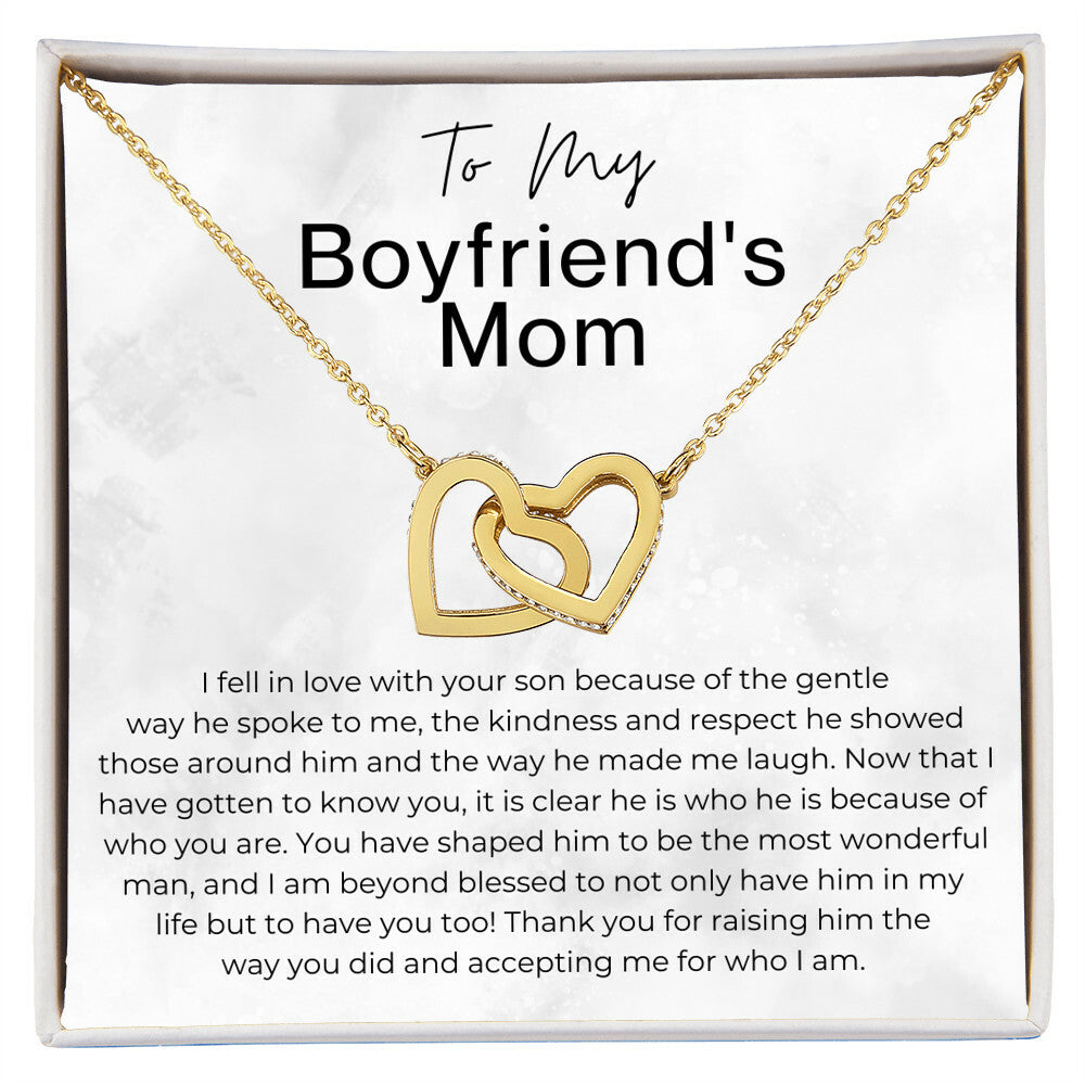 Appreciation Romantic Gift for Girlfriend Boyfriend Interlocking Hearts  Necklace