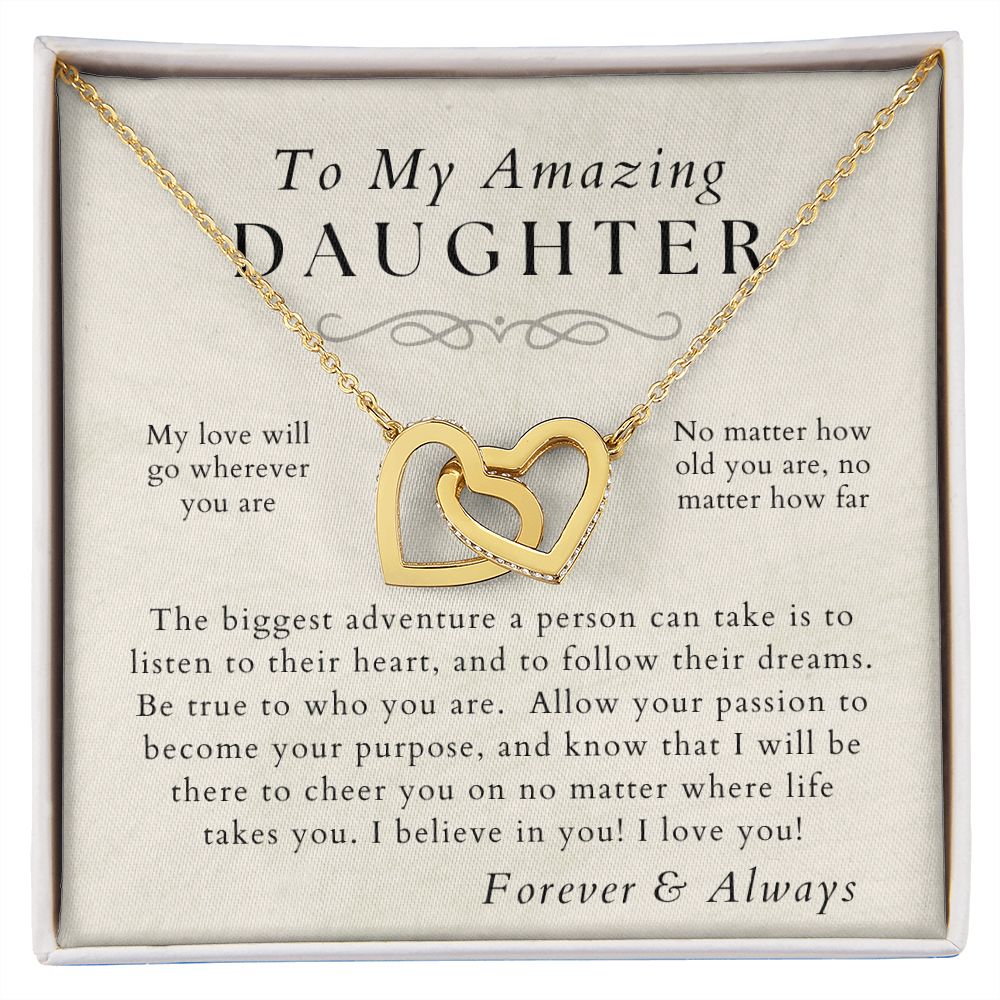 Passion to Purpose - Daughter Necklace - Gift from Mom or Dad - Christmas, Birthday, Graduation, Valentines Gifts