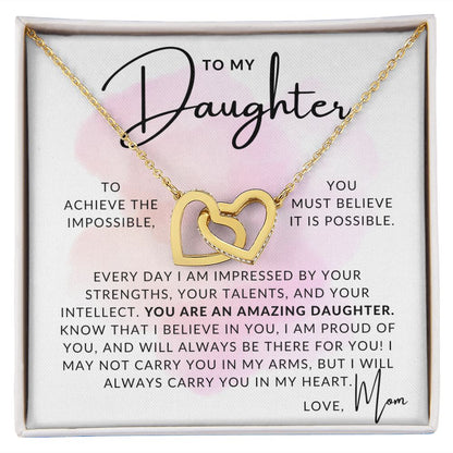 I Believe In You - To My Daughter (From Mom) - Mother to Daughter Necklace - Christmas Gifts, Birthday Present, Graduation Gift, Valentine's Day