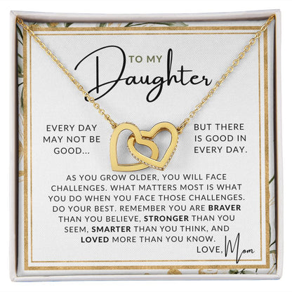 Good In Everyday - To My Daughter (From Mom) - Mother to Daughter Necklace - Christmas Gifts, Birthday Present, Graduation Gift, Valentine's Day
