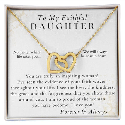 An Inspiring Woman - To My Faithful Daughter - From Mom, Dad, Parents - Christmas Gifts, Birthday Present, Valentines, Graduation