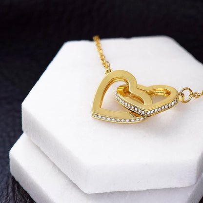 You Are Loved and Appreciated - Gift for Mom, From Your Son - Interlocking Heart Pendant Necklace