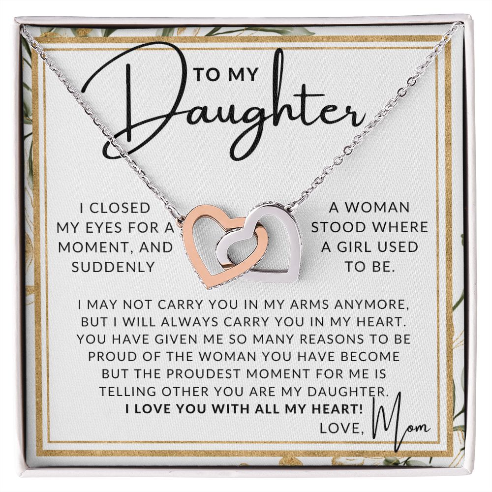 You Are MY Daughter - To My Daughter (From Mom) - Mother to Daughter Necklace - Christmas Gifts, Birthday Present, Graduation Gift, Valentine's Day