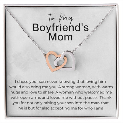 You Are A Strong Woman - Gift for Boyfriend's Mom Interlocking Heart Pendant Necklace