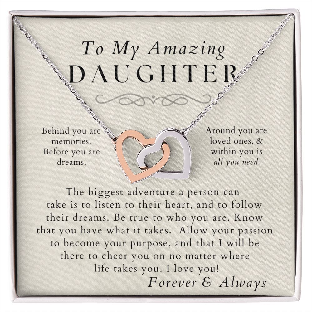 You Are Awesome - Daughter Necklace - Gift from Mom or Dad - Christmas, Birthday, Graduation, Valentines Gifts