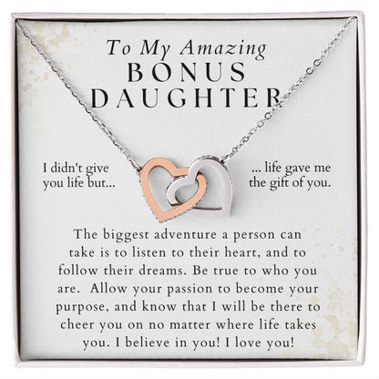 There To Cheer - To My Amazing Bonus Daughter - From Bonus Mom or Bonus Dad - Christmas Gifts, Birthday Present, Valentine's Day, Graduation