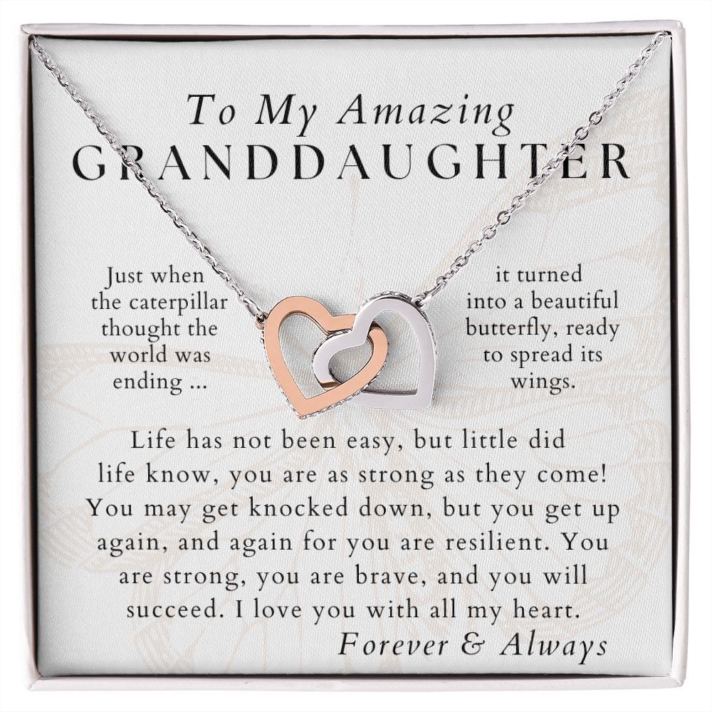 Spread Your Wings - Granddaughter Necklace - Gift from Grandma, Grandpa - Christmas, Birthday, Graduation, Valentines Gifts