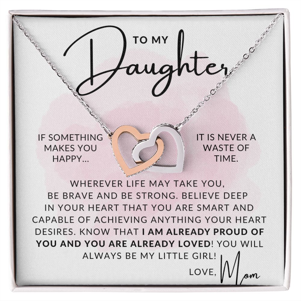 Be Brave, Be Strong - To My Daughter (From Mom) - Mother to Daughter Necklace - Christmas Gifts, Birthday Present, Graduation Gift, Valentine's Day