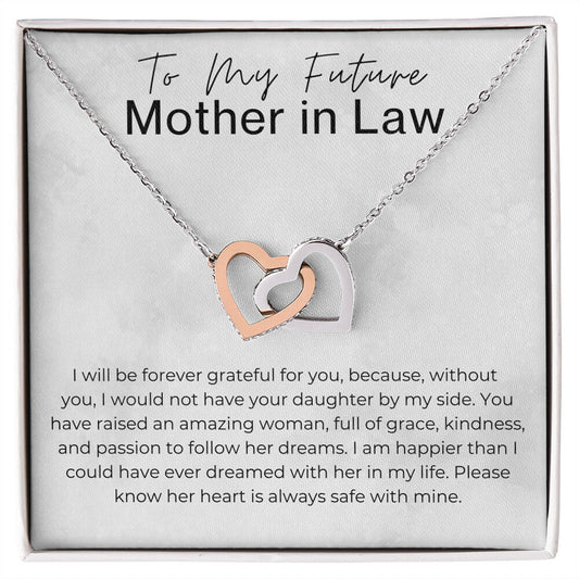 You Have Raised an Amazing Woman - Gift for Future Mother in Law -  Interlocking Heart Pendant Necklace