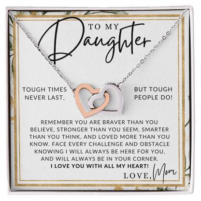 Braver, Stronger, Smarter - To My Daughter (From Mom) - Mother to Daughter Necklace - Christmas Gifts, Birthday Present, Graduation Gift, Valentine's Day