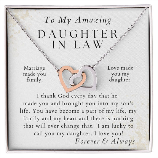 I Am Lucky - Gift for Daughter in Law - From Mother in Law or Father in Law - Christmas Gifts, Wedding Present, Anniversary Gift