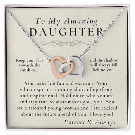 Stay True - Daughter Necklace - Gift from Mom or Dad - Christmas, Birthday, Graduation, Valentines Gifts