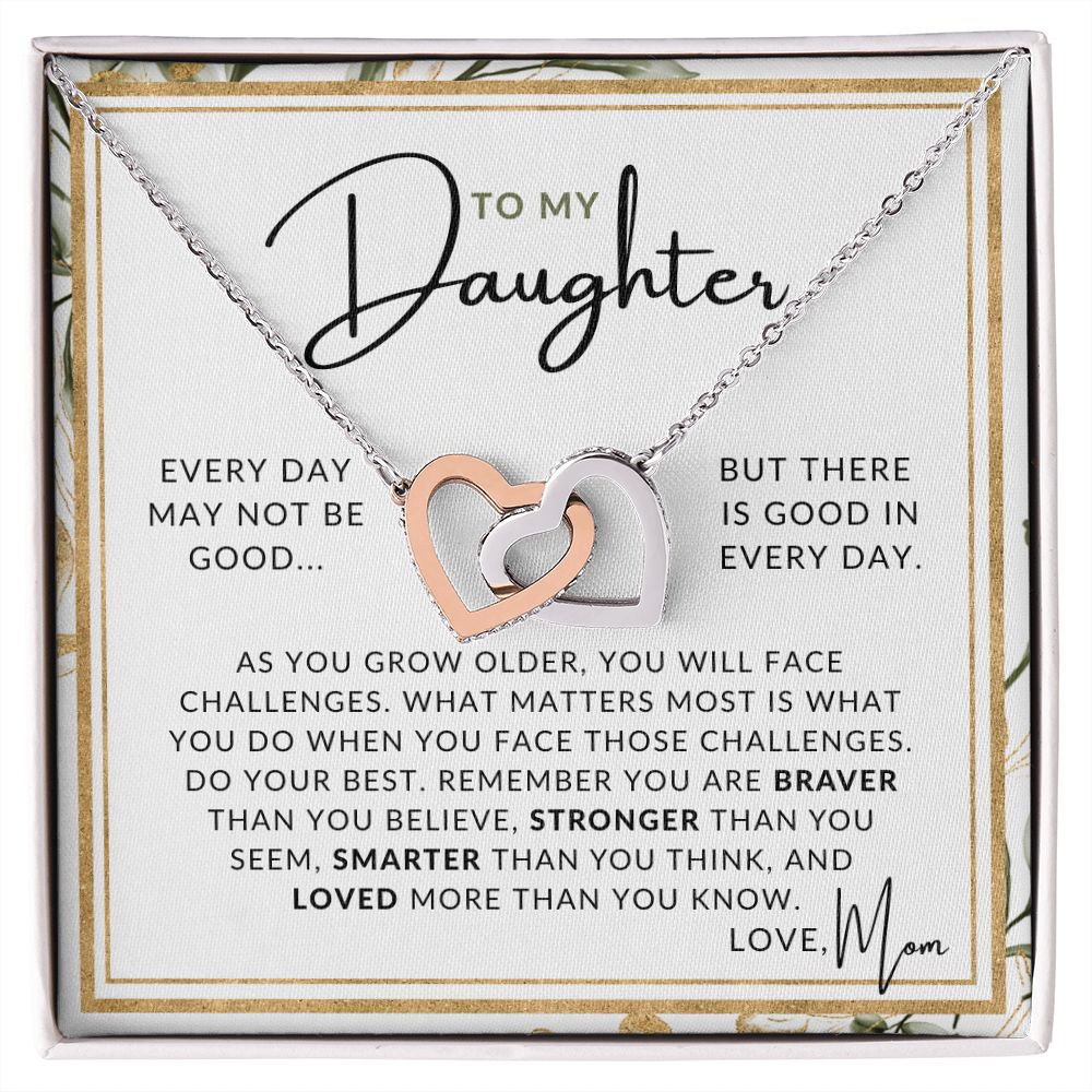 Good In Everyday - To My Daughter (From Mom) - Mother to Daughter Necklace - Christmas Gifts, Birthday Present, Graduation Gift, Valentine's Day
