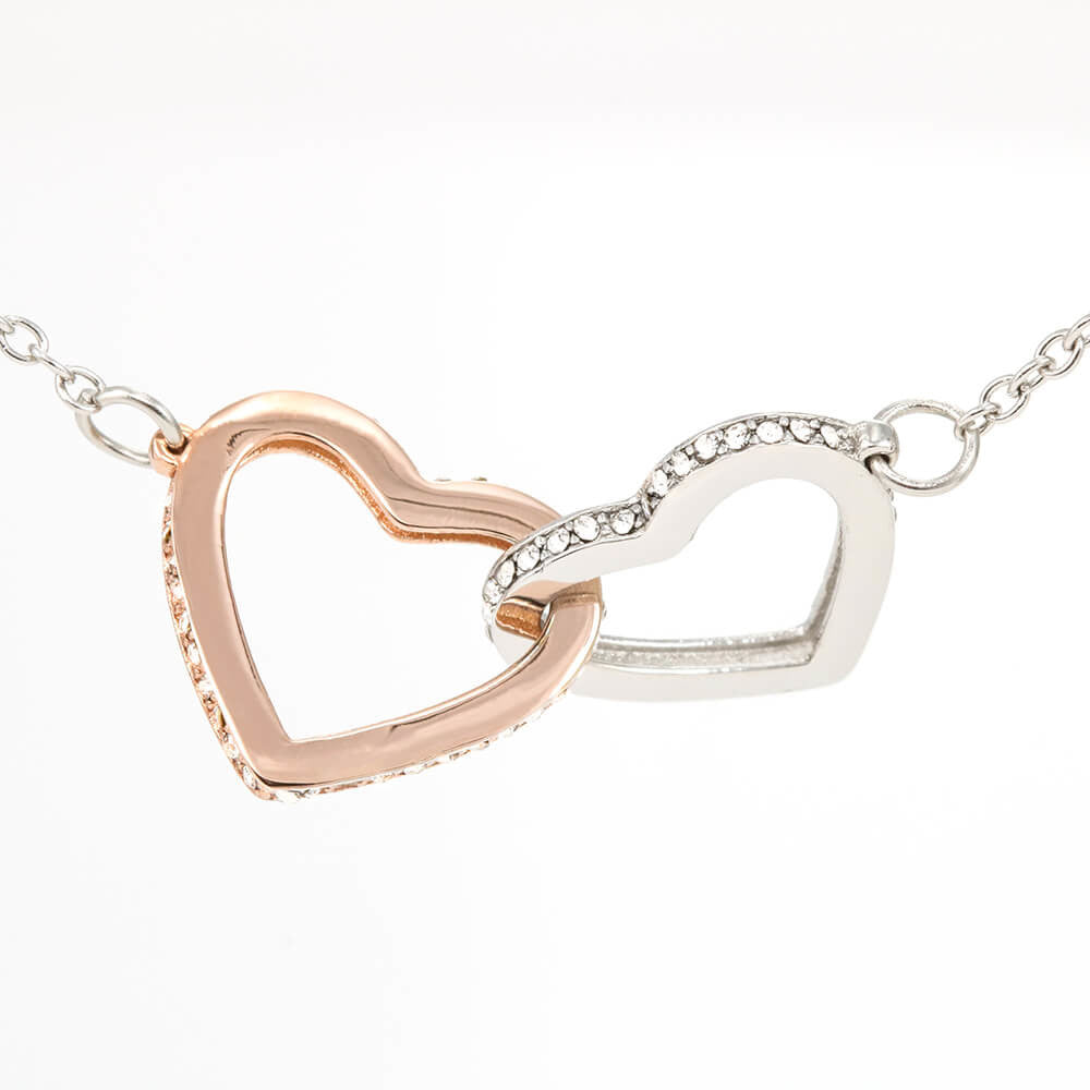 Lucky to Have You In My Corner - Gift for Big Sister - Interlocking Heart Pendant Necklace