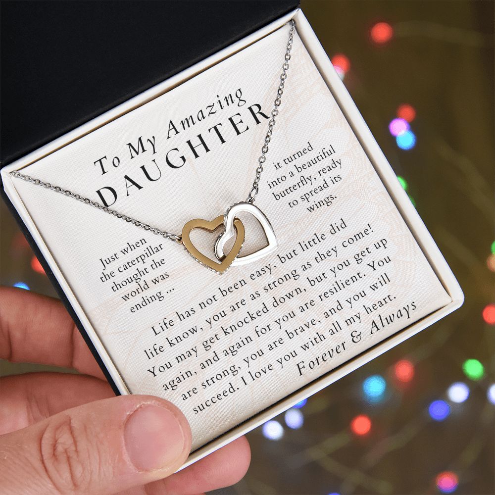 Spread Your Wings - Daughter Necklace - Gift from Mom or Dad - Christmas, Birthday, Graduation, Valentines Gifts