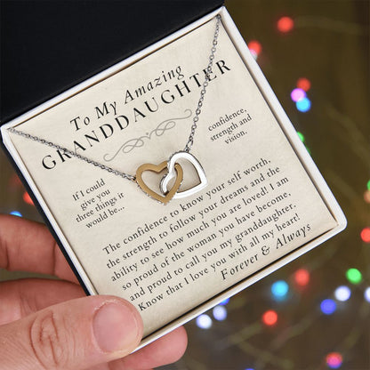 Forever and Always - Granddaughter Necklace - Gift from Grandma, Grandpa - Christmas, Birthday, Graduation, Valentines Gifts