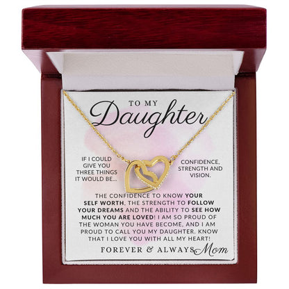 Forever And Always - To My Daughter (From Mom) - Mother to Daughter Necklace - Christmas Gifts, Birthday Present, Graduation Gift, Valentine's Day