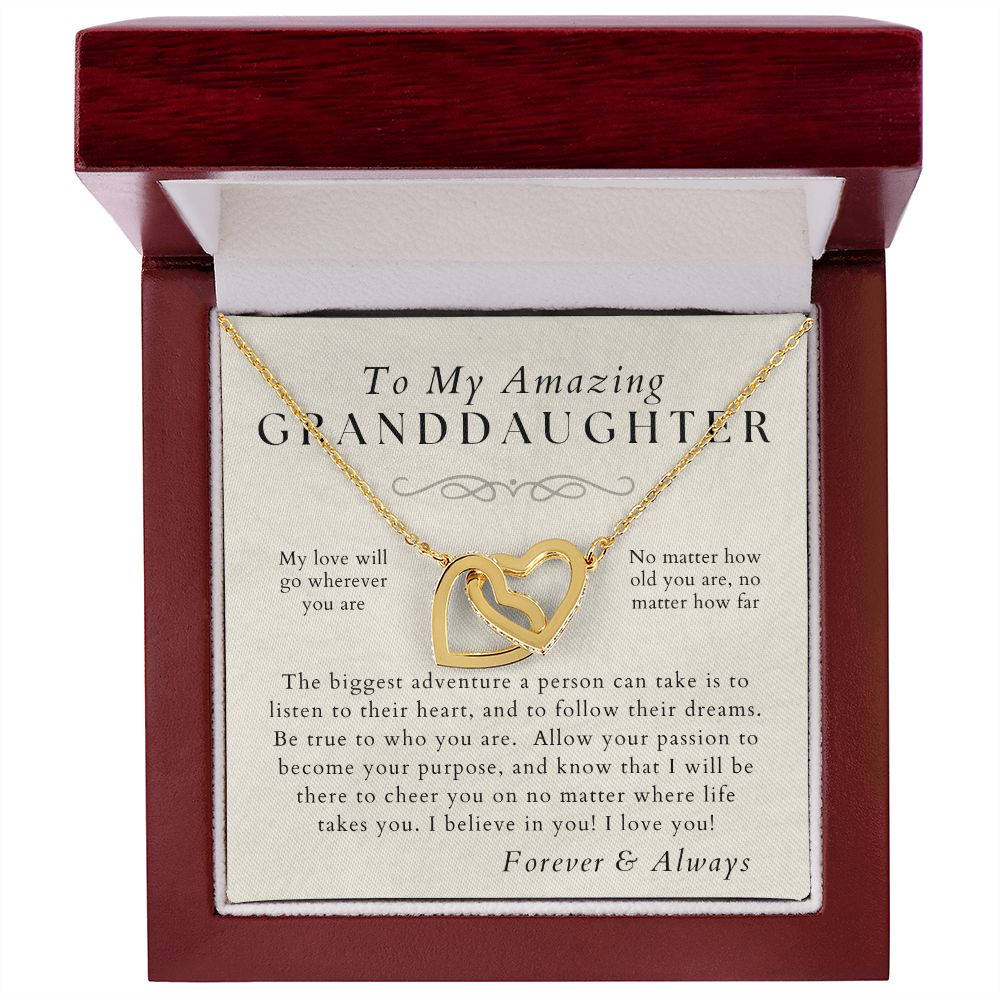 Passion to Purpose - Granddaughter Necklace - Gift from Grandma, Grandpa - Christmas, Birthday, Graduation, Valentines Gifts