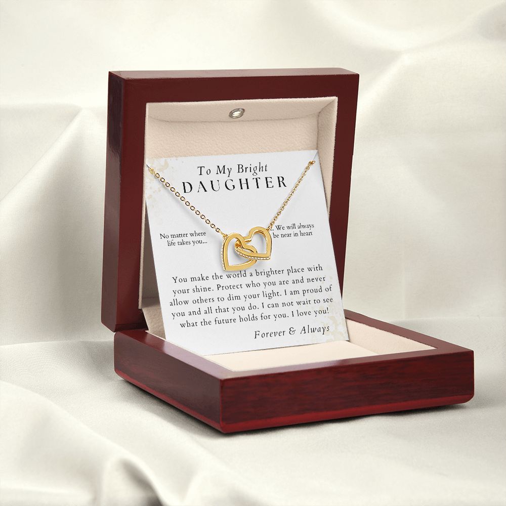 The World Is Brighter WIth Your Shine - To My Bright Daughter - From Mom, Dad, Parents - Christmas Gifts, Birthday Present, Valentines, Graduation
