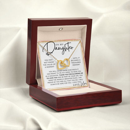 Proud Of You - To My Daughter (From Mom) - Mother to Daughter Necklace - Christmas Gifts, Birthday Present, Graduation Gift, Valentine's Day