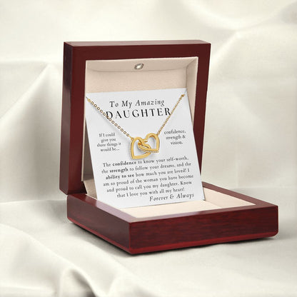 Forever and Always - Necklace For Daughter -  From Mom or Dad - Christmas, Birthday, Graduation, Valentine's Day Gift