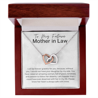 You Have Raised an Amazing Woman - Gift for Future Mother in Law -  Interlocking Heart Pendant Necklace