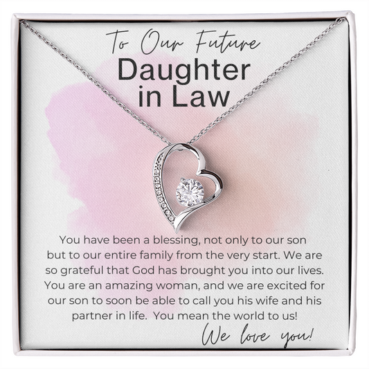 You are an Amazing Woman - Gift for Future Daughter in Law - Heart Pendant Necklace