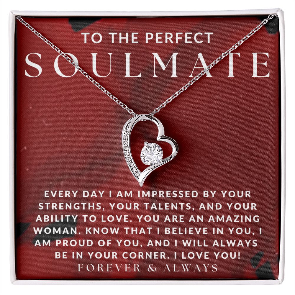 Forever and Always - Soulmate Necklace - Gift For My Girlfriend, My Fiance, My Wife - Christmas Gifts For Her, Valentine's Day Surprise, Birthday Present
