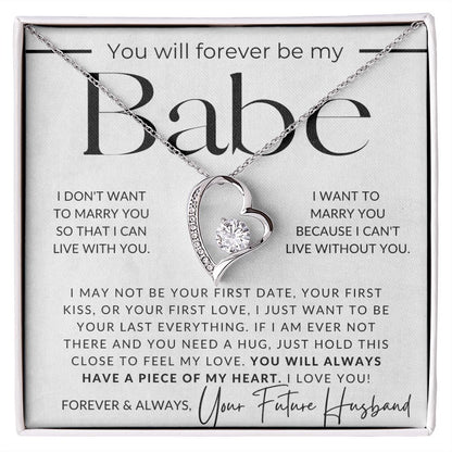 MY Forever Babe - Gift For My Future Wife, My Fiancée - Bride Gift from Groom on Wedding Day - Romantic Christmas Gifts For Her, Valentine's Day, Birthday Present