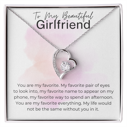 My Life Would Not Be the Same - Gift for Girlfriend - Heart Pendant Necklace