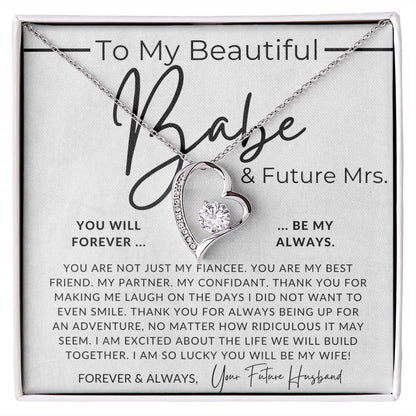 Forever My Always - My Babe and My Future Mrs - Gift For My Future Wife, My Fiancée - Bride Gift from Groom on Wedding Day - Romantic Christmas Gifts For Her, Valentine's Day, Birthday Present