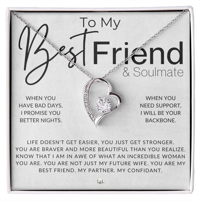 My Best Friend, My Soulmate - Thinking of You - Sentimental and Romantic Gift for Her - Soulmate Necklace - Christmas, Valentine's, Birthday or Anniversary Gifts