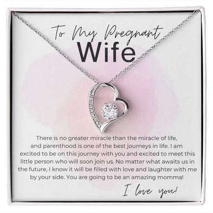 You will be an Amazing Momma - Gift for Pregnant Wife - Heart Pendant Necklace