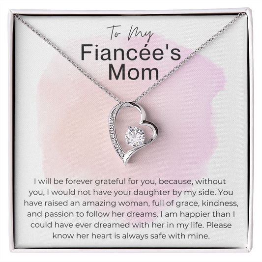 You Raised an Amazing Woman - Gift for Fiancée's Mom, Gift For My Bride's Mom, Future Mother In Law - Heart Pendant Necklace