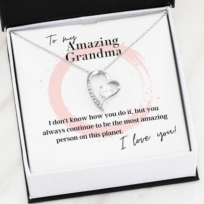 To My Amazing Grandma - Forever Love - Pendant Necklace