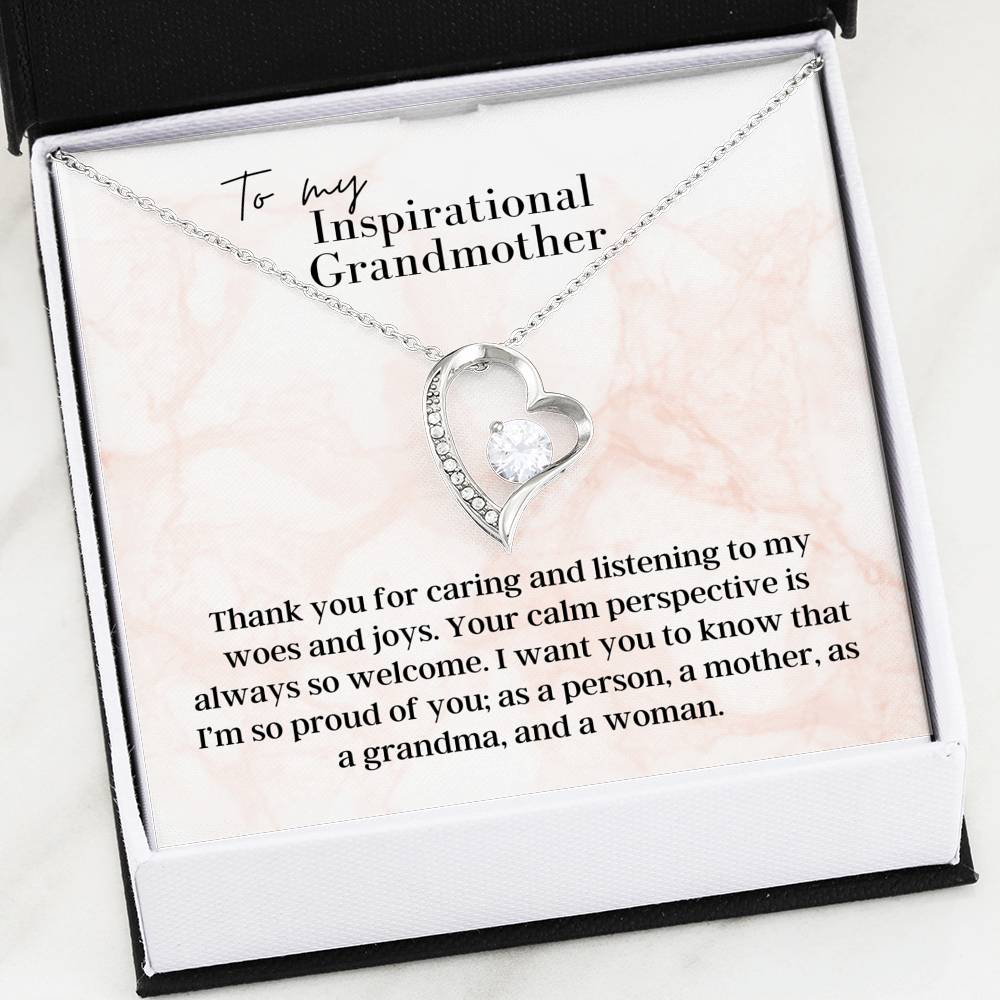To My Inspirational Grandmother - Forever Love - Pendant Necklace