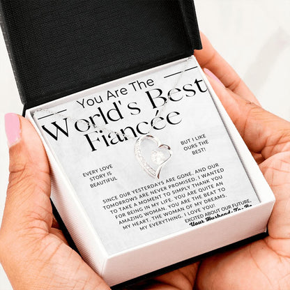 World's Best Fiancée - Gift For My Future Wife, My Fiancée - Bride Gift from Groom on Wedding Day - Romantic Christmas Gifts For Her, Valentine's Day, Birthday Present,