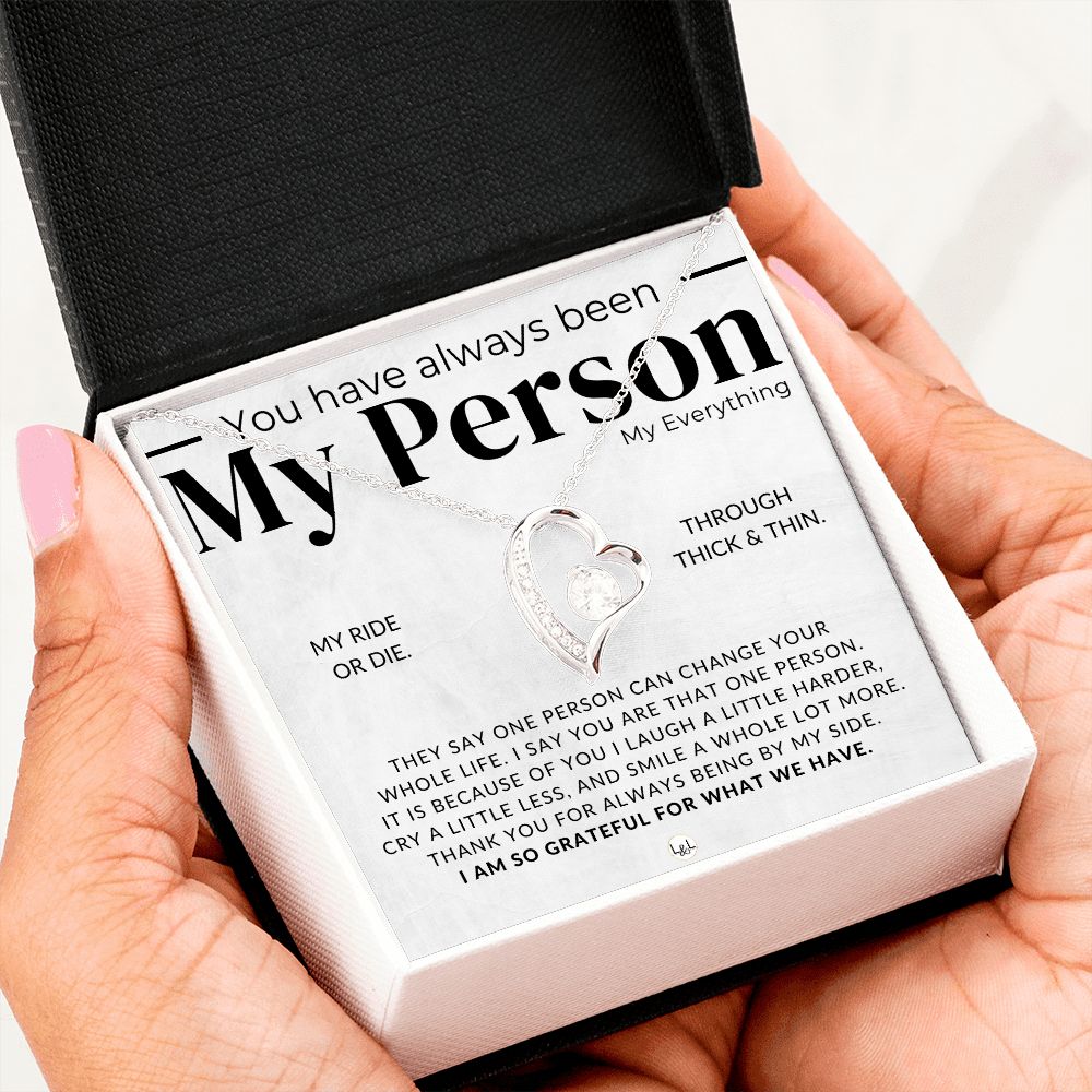 MY Person, My Everything - Thinking of You - Sentimental and Romantic Gift for Her -  Christmas, Valentine's, Birthday or Anniversary Gifts