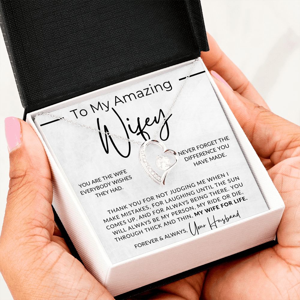 Wifey for Life - Gift For My Wife - Thoughtful Christmas Gifts For Her, Valentine's Day, Birthday Present, Wedding Anniversary