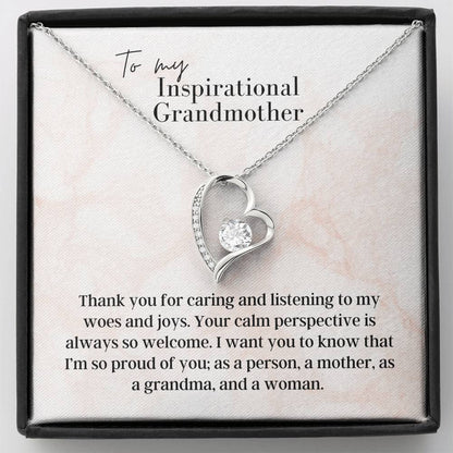 To My Inspirational Grandmother - Forever Love - Pendant Necklace