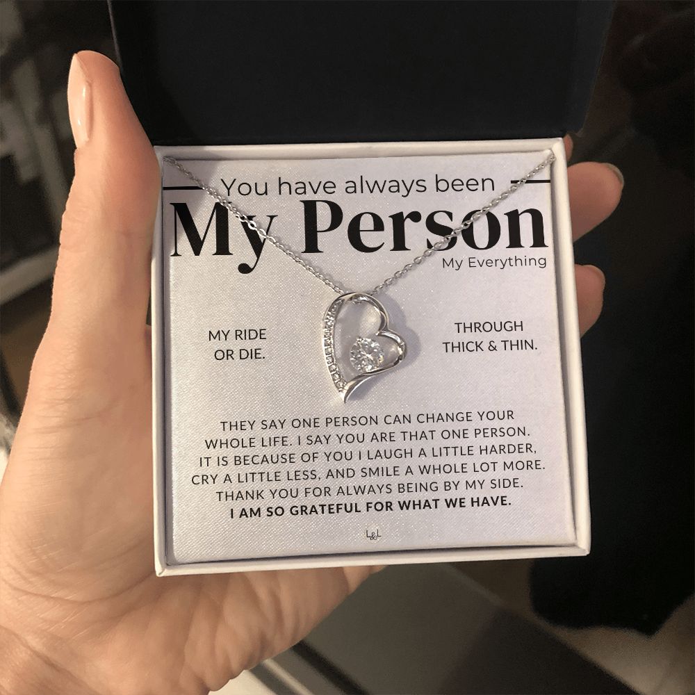 MY Person, My Everything - Thinking of You - Sentimental and Romantic Gift for Her -  Christmas, Valentine's, Birthday or Anniversary Gifts