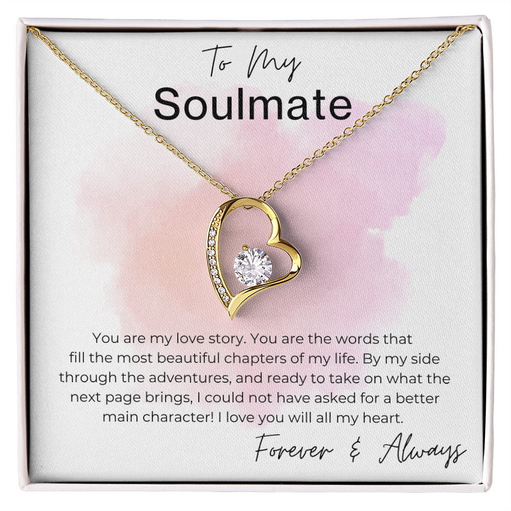You are My Love Story - Gift for Soulmate - Heart Pendant Necklace