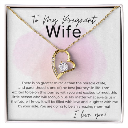 You will be an Amazing Momma - Gift for Pregnant Wife - Heart Pendant Necklace