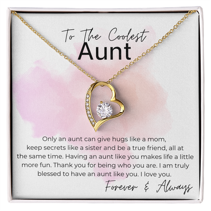 You Make Life Fun - Gift for Aunt - Heart Pendant Necklace