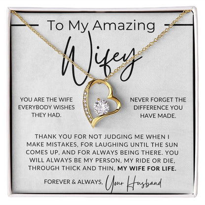 Wifey for Life - Gift For My Wife - Thoughtful Christmas Gifts For Her, Valentine's Day, Birthday Present, Wedding Anniversary