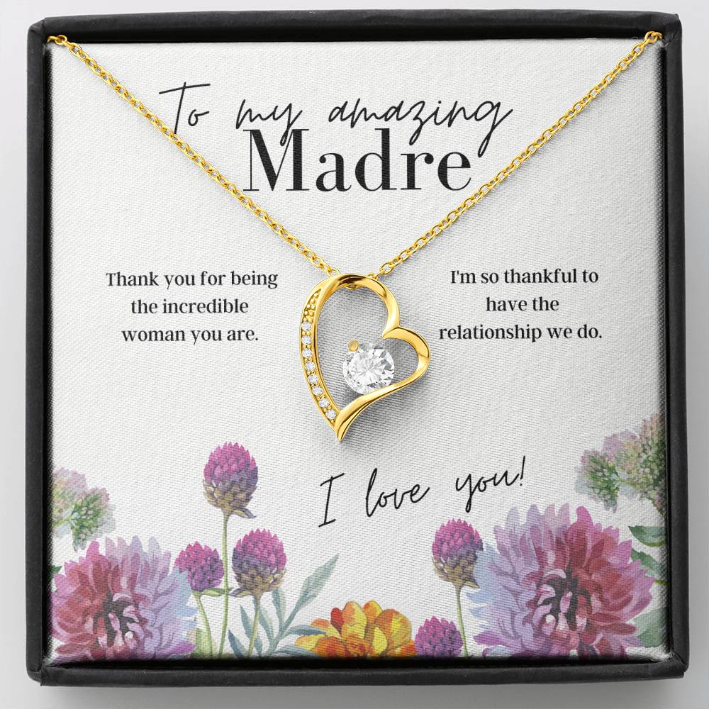 To My Amazing Madre - Forever Love - Pendant Necklace