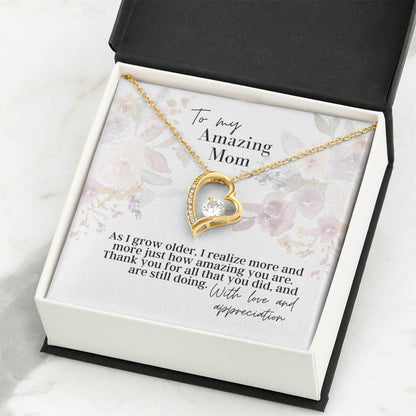 To My Amazing Mom - Forever Love - Pendant Necklace