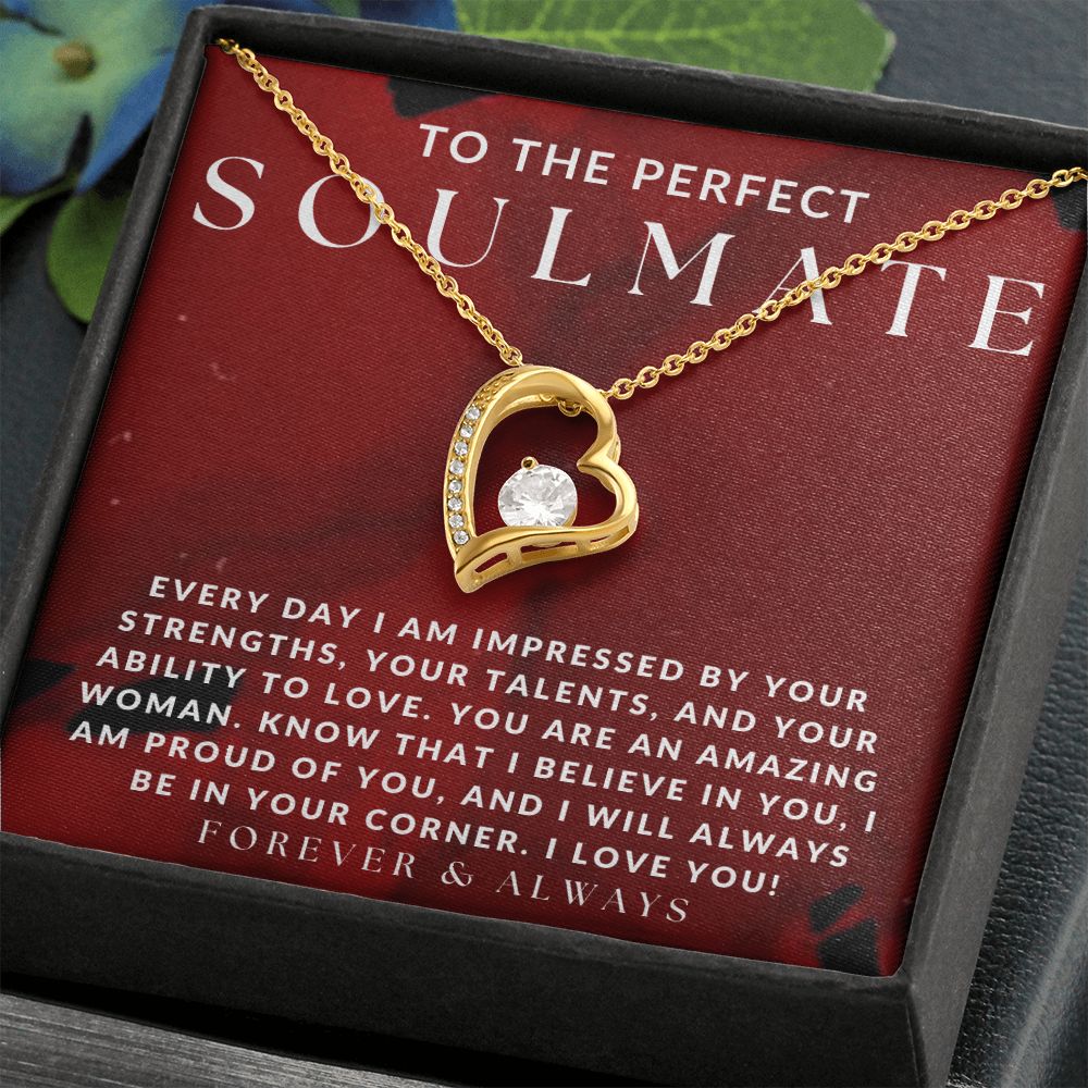 Forever and Always - Soulmate Necklace - Gift For My Girlfriend, My Fiance, My Wife - Christmas Gifts For Her, Valentine's Day Surprise, Birthday Present