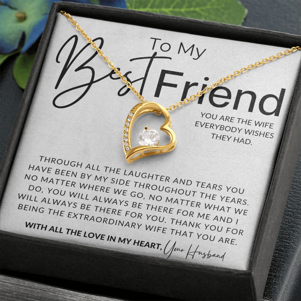 Personalized To My Best Friend On Her Wedding Day Necklace Bride Gifts From  Maid Of Honor Thankful Best Friend Jewelry Customized Gift Box Message Card  - Teecentury.com