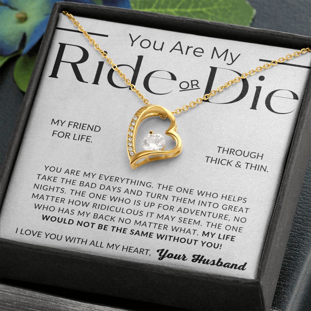 My Ride Or Die - Gift For My Wife - Thoughtful Christmas Gifts For Her, Valentine's Day, Birthday Present, Wedding Anniversary